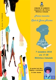Primo incontro del Club di Jane Austen mercoledì 7 novembre 2018 – Biblioteca Comunale - ore 17.00