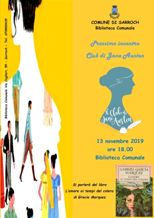 Prossimo incontro del Club di Jane Austen mercoledì 13 novembre 2019 - ore 18.00