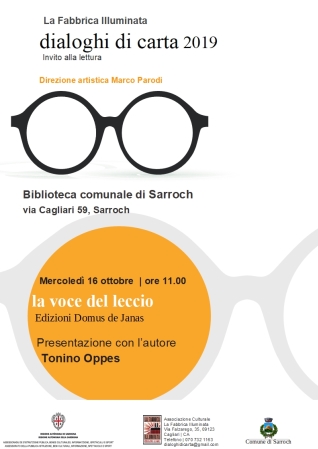 “La voce del leccio” di Tonino Oppes - Biblioteca Comunale il 16 ottobre 2019 - ore 11.00
