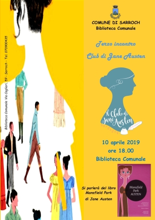 Biblioteca Comunale - Terzo incontro del Club di Jane Austen mercoledì 10 aprile 2019