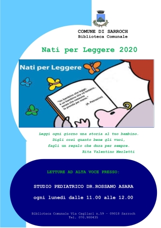 Letture ad alta voce presso Studio Pediatrico del Dr. Rossano Asara